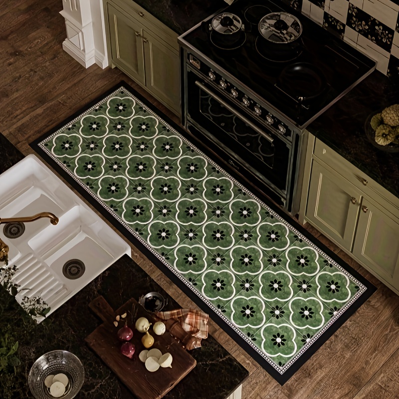 Kitchen Appliances Green - VIKAMA Premium Modern Carpet Floral Pattern