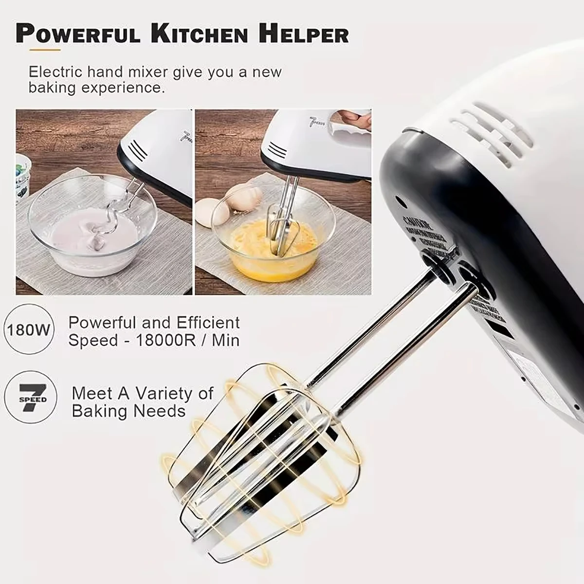 7-Speed Handheld Electric Egg  - Kitchen Appliances For Restaurant recensione e prezzo