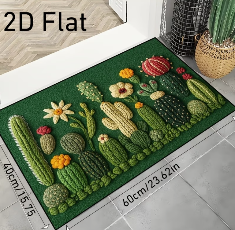 Cactus Flower Embroidery Doorm - Kitchen Appliances Green recensione e prezzo