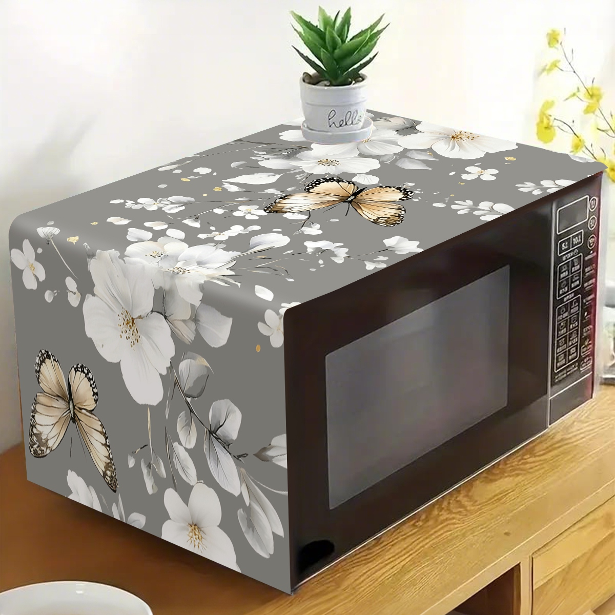 1pc  White Flower Microwave Du - Kitchen Appliances Design recensione e prezzo