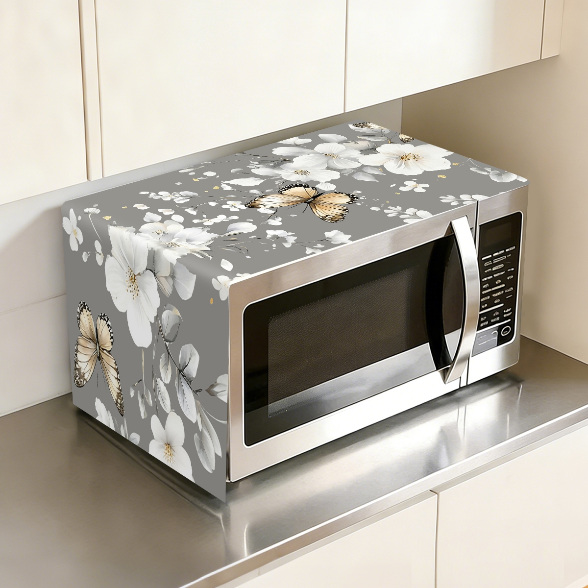 1pc  White Flower Microwave Du - Kitchen Appliances Design recensione e prezzo
