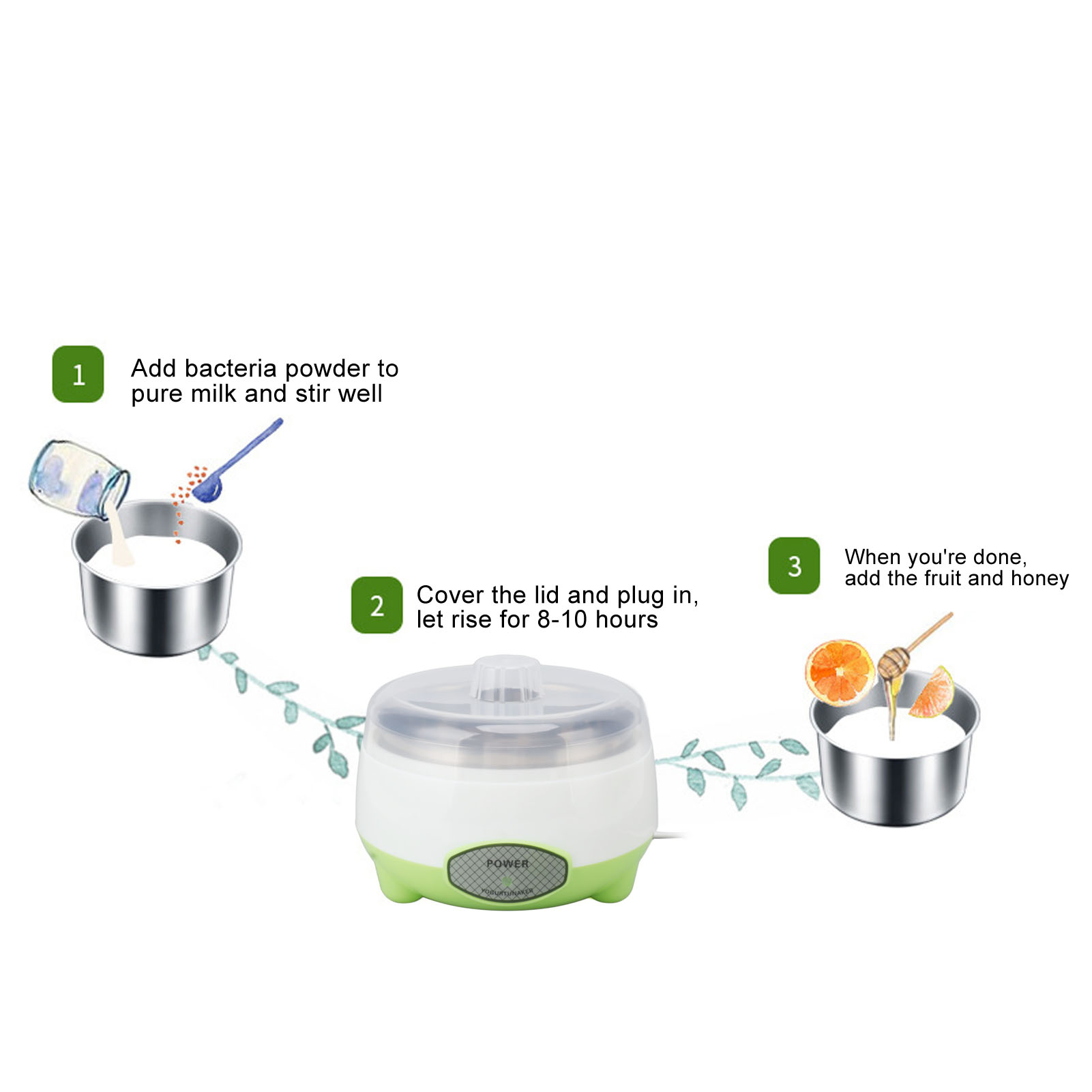 Compact Stainless Steel Yogurt - Kitchen Appliances Green recensione e prezzo