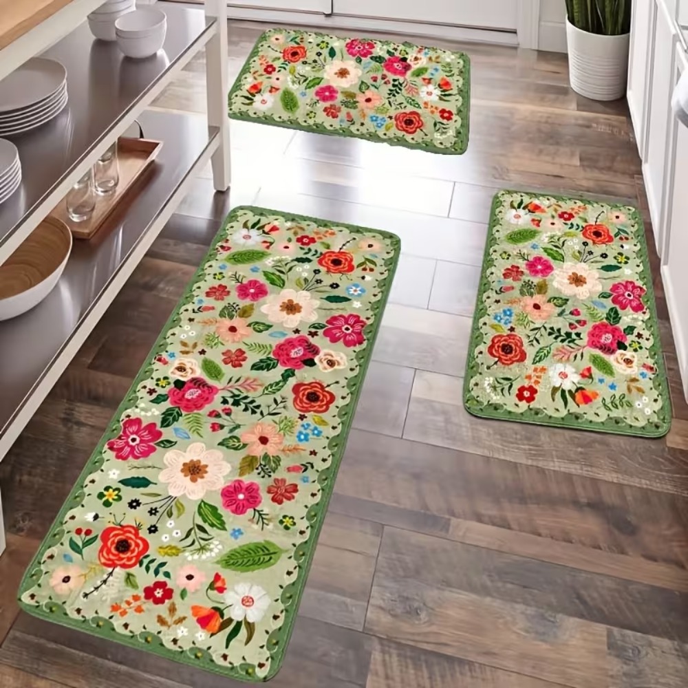 Non-Slip Soft Green Vintage Fl - Kitchen Appliances Green recensione e prezzo