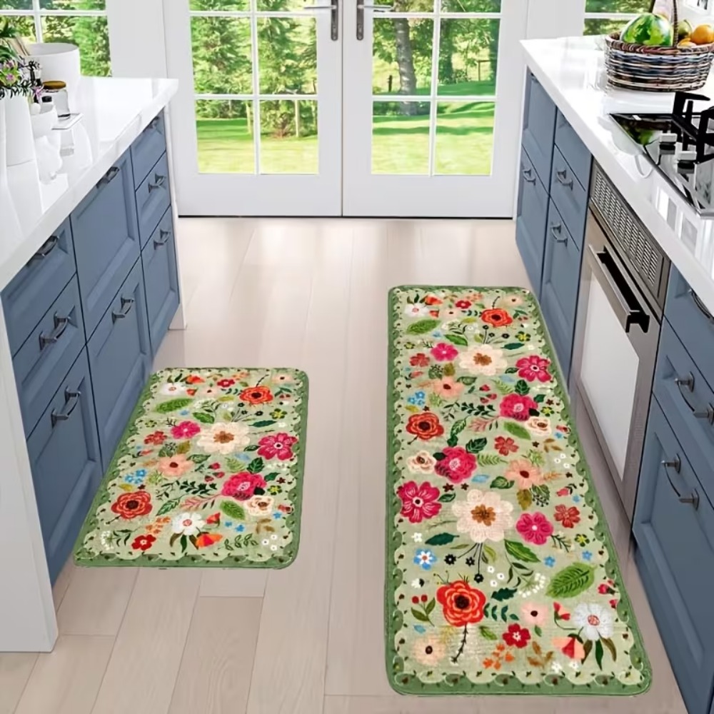 Non-Slip Soft Green Vintage Fl - Kitchen Appliances Green recensione e prezzo
